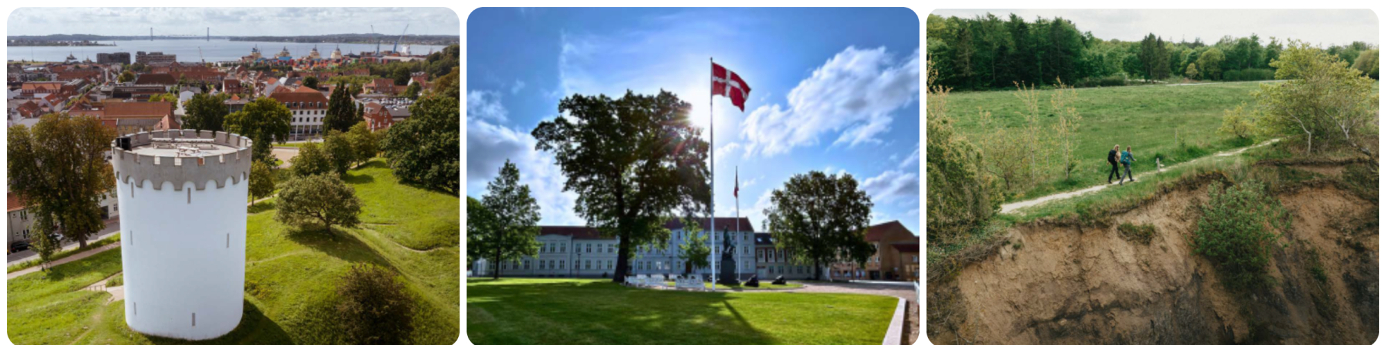 collage med billeder fra Fredericia 